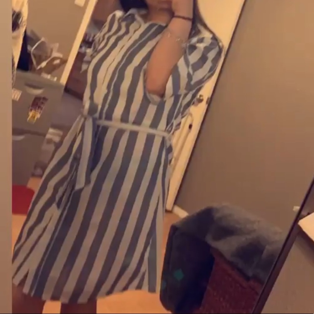 xsmall, blue & white dress from SHEIN